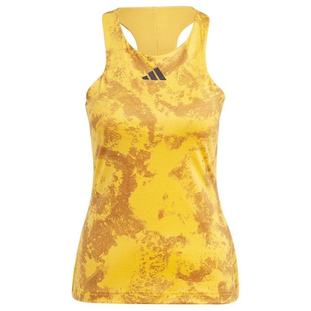 Adidas Paris Y-Tank Top Tennis Garment Women's Bold Gold Bra Lined HT3626 - Picture 1 of 12